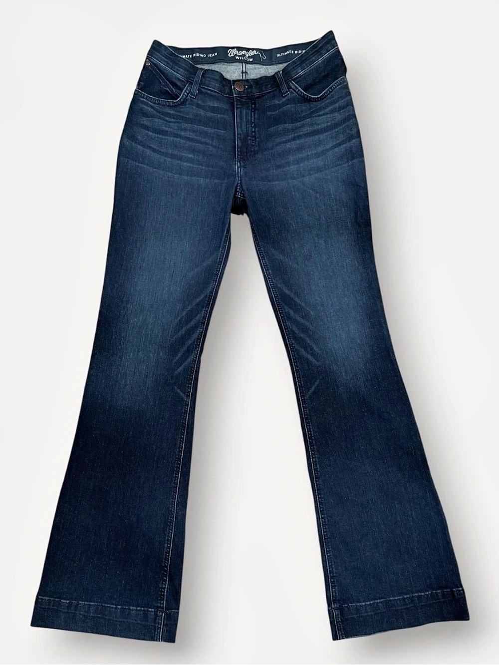 Wrangler Ultimate Riding Jean Willow Flare Jeans Blue Waist 30 x 34